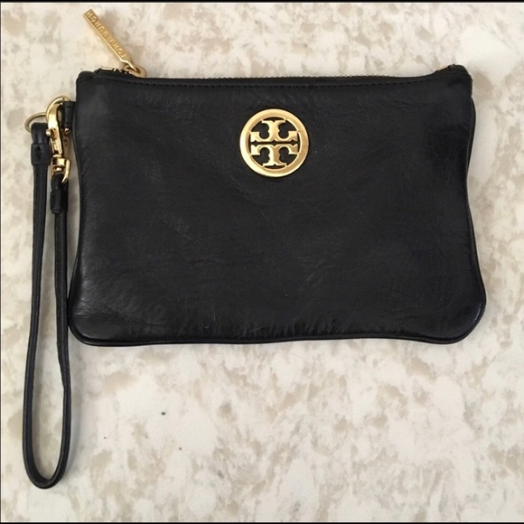 Tory Burch Handbags - Tory Burch black leather wristlet